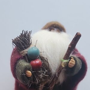 Vintage Santa Claus Figurine with Red Coat